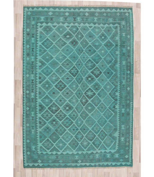 290x193 cm Handmade Afghan Kilim Area Rug Wool Carpet