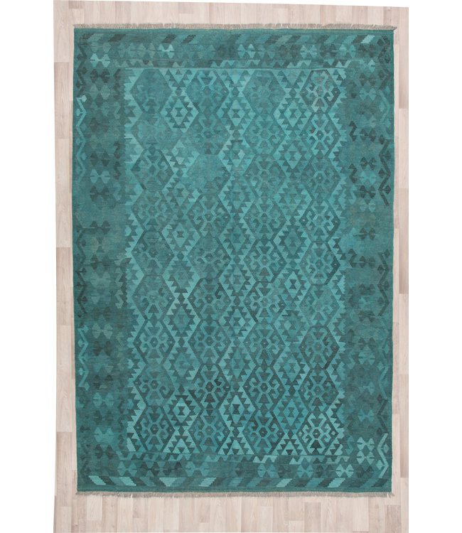 301x202 cm Handmade Afghan Kilim Area Rug Wool Carpet