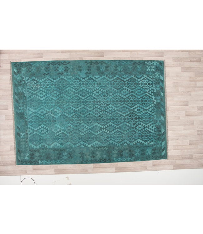 301x202 cm Handmade Afghan Kilim Area Rug Wool Carpet