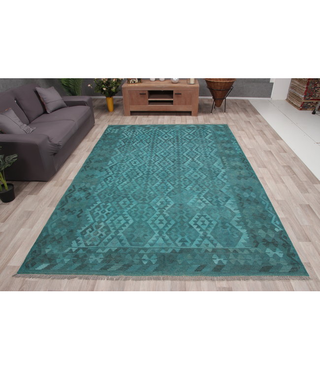 301x202 cm Handmade Afghan Kilim Area Rug Wool Carpet