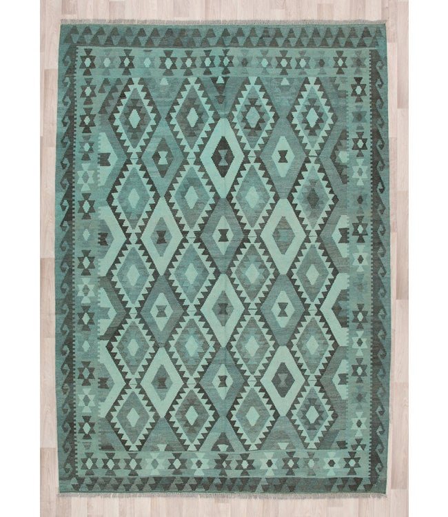 295x205 cm Handgemacht Wolle Kelim Teppich Orientteppich