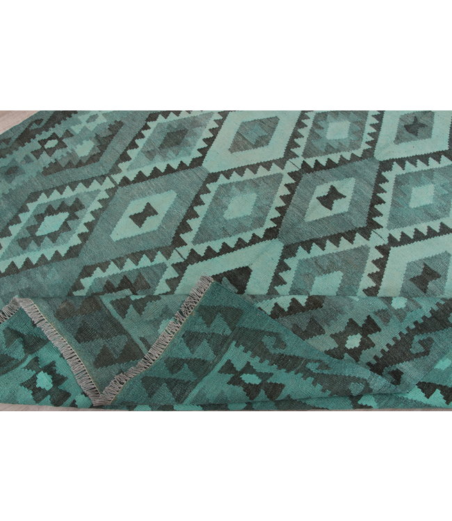 295x205 cm Handmade Afghan Kilim Area Rug Wool Carpet