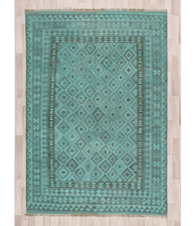 297x196 cm Handmade Afghan Kilim Area Rug Wool Carpet