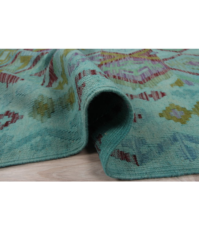 251x198 cm Handmade Afghan Kilim Area Rug Wool Carpet