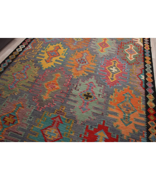 300x206 cm Handgemacht Traditional Wolle Kelim Teppich Orientteppich