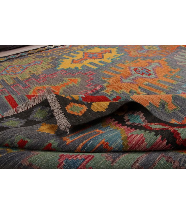 300x206 cm Handgemacht Traditional Wolle Kelim Teppich Orientteppich