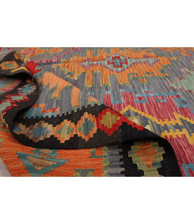 300x206 cm Handmade Afghan Traditional Kilim Area Rug Wool Carpet