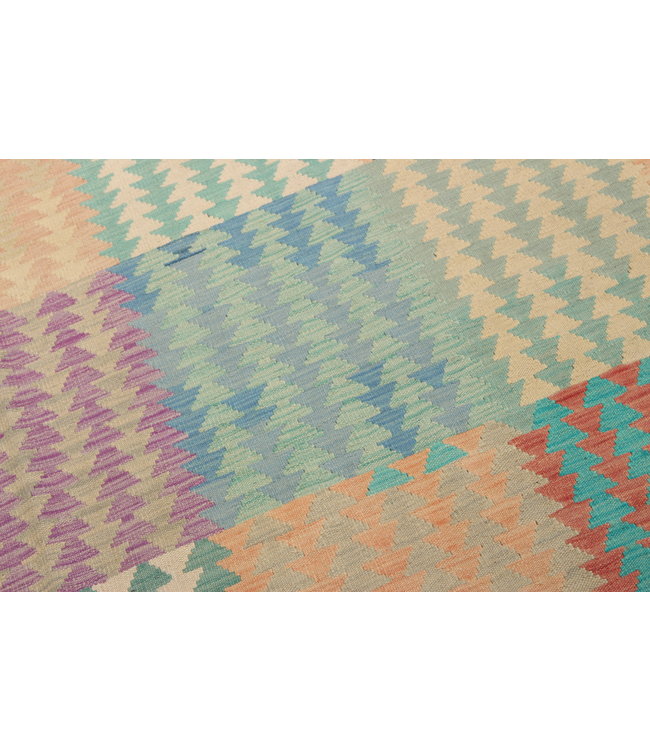 245x184 cm Handmade Afghan modern Kilim Area Rug Wool Carpet