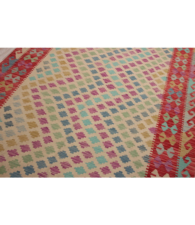 247x172 cm Handgeweven modern Kelim Tapijt Wol