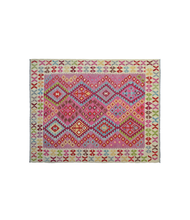 192x155 cm Handgemacht Wolle Kelim Teppich Orientteppich