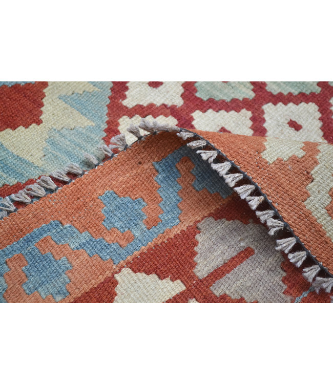 187x155 cm Handgeweven Kelim Tapijt Wol