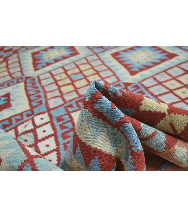 187x155 cm Handgemacht Wolle Kelim Teppich Orientteppich