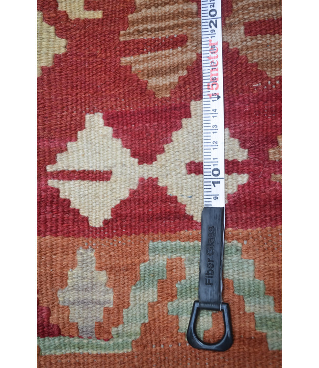 187x155 cm Handmade Afghan Kilim Area Rug Wool Carpet