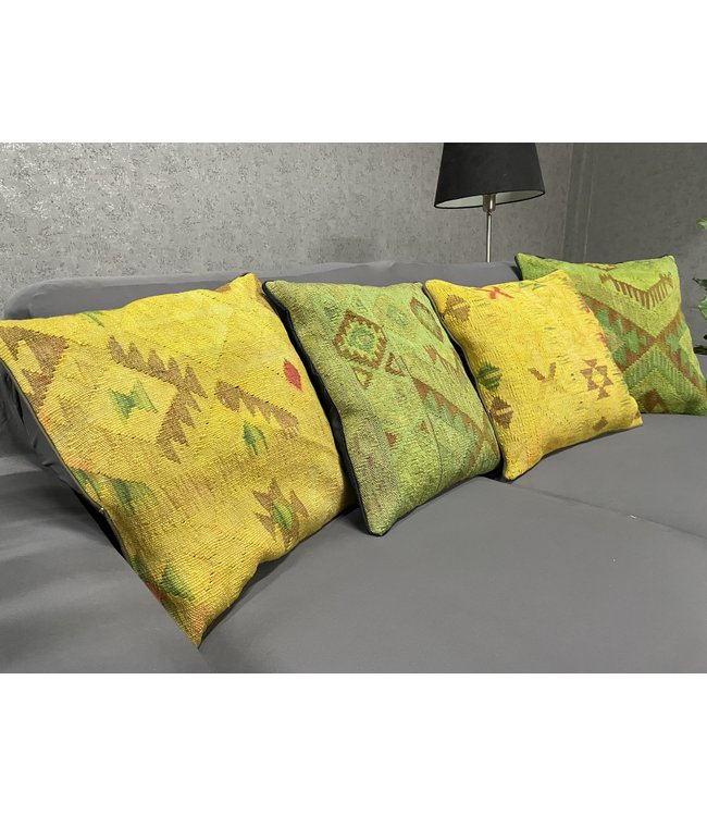4x kilim cushion cover ca 45x45 cm with filling