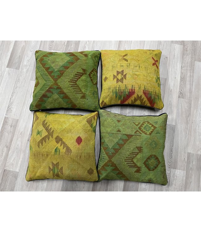 4x kelim kissens 45x45 cm mit Füllung
