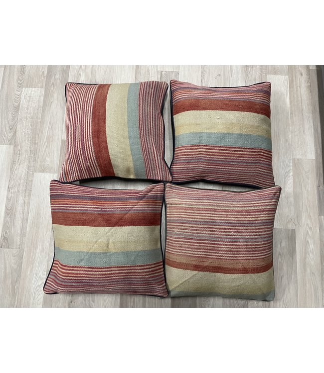 4x kilim cushion cover ca 45x45 cm with filling