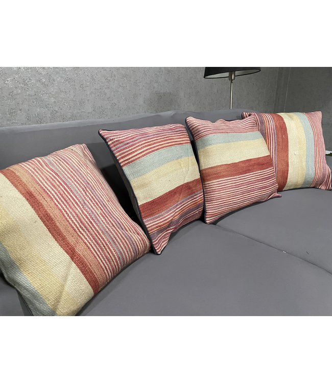 4x kilim cushion cover ca 45x45 cm with filling