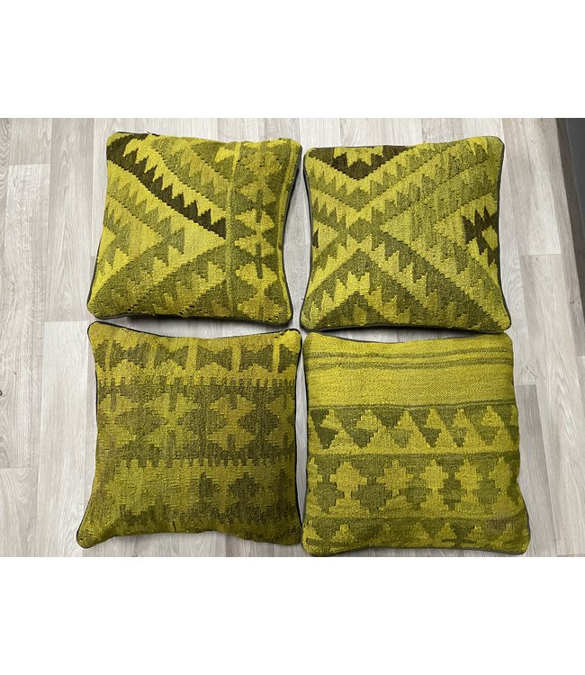 4x kilim cushion cover ca 45x45 cm with filling