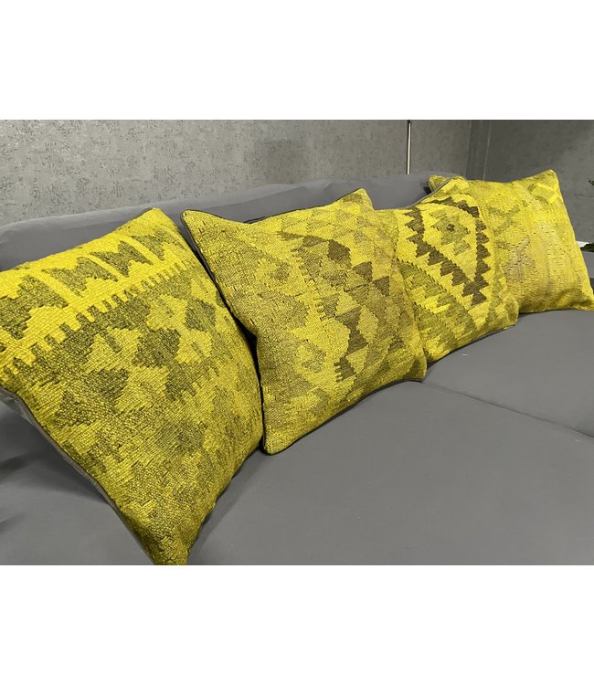 4x kelim kussens ca 45x45 cm met vulling