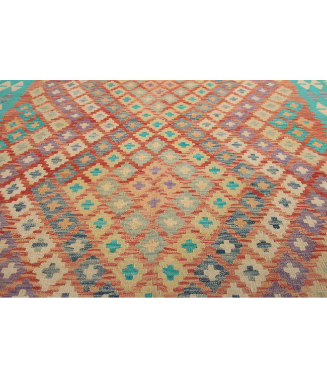 241x176 cm Handgemacht Wolle Kelim Teppich Orientteppich