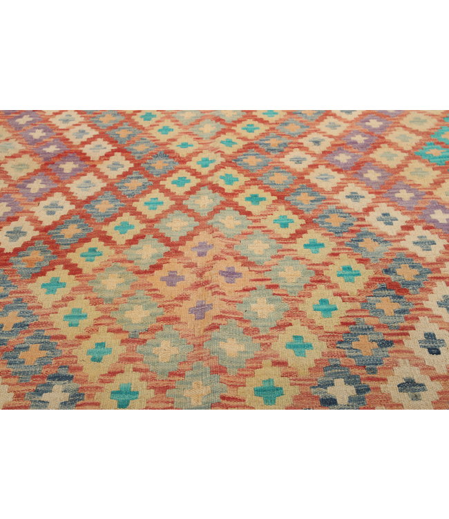 241x176 cm Handmade Afghan Kilim Area Rug Wool Carpet