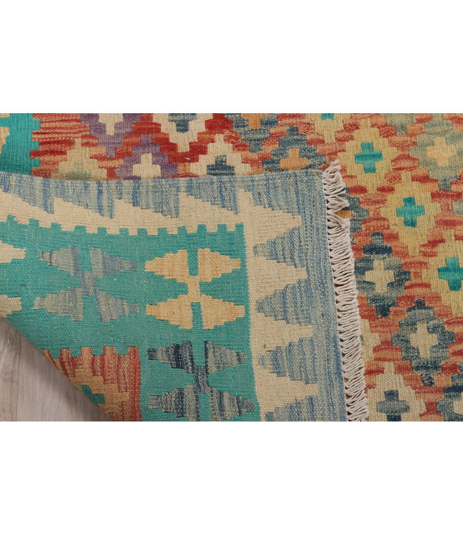 241x176 cm Handmade Afghan Kilim Area Rug Wool Carpet