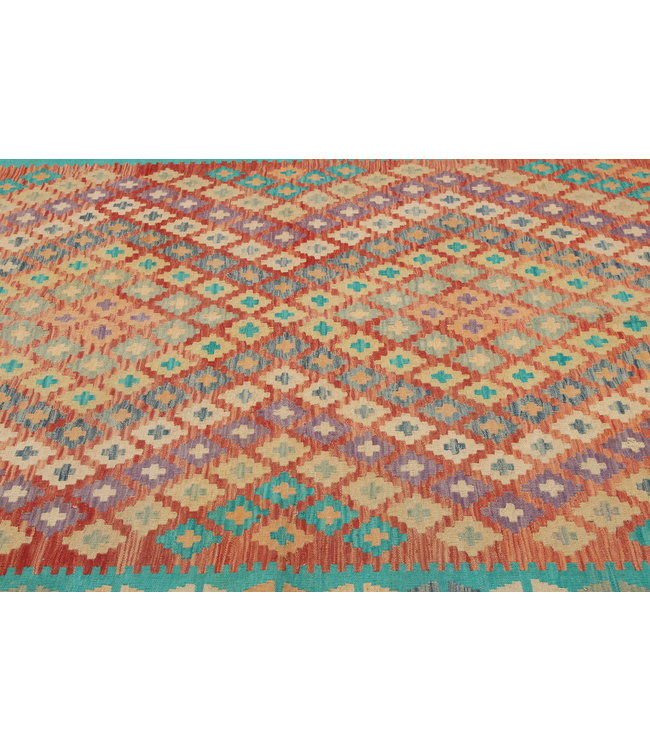 241x176 cm Handmade Afghan Kilim Area Rug Wool Carpet
