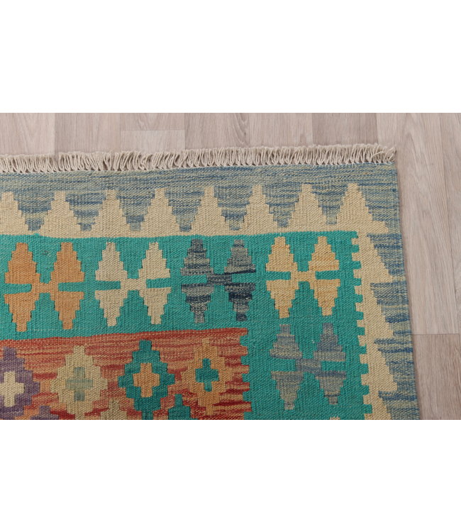 241x176 cm Handgeweven Kelim Tapijt Wol