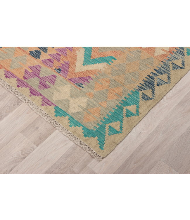 241x166 cm Handgemacht Wolle Kelim Teppich Orientteppich