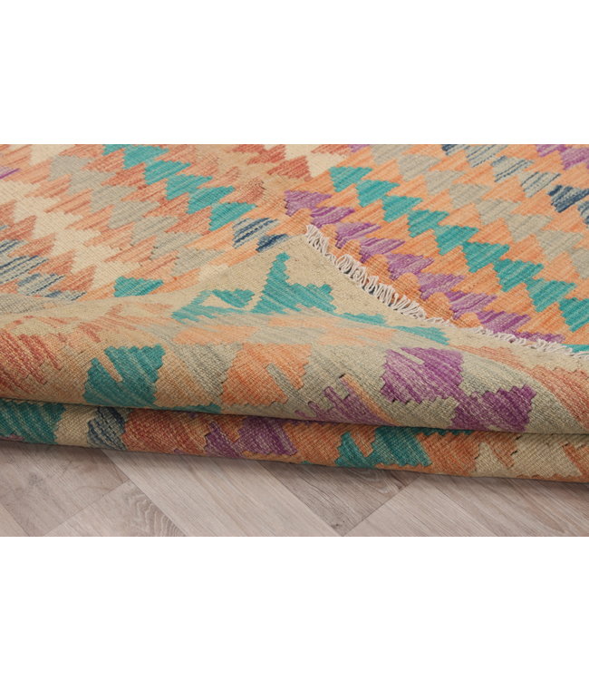 241x166 cm Handmade Afghan Kilim Area Rug Wool Carpet