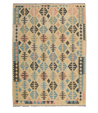 248x176 cm Handgemacht Wolle Kelim Teppich Orientteppich