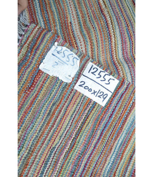 200x129 cm Handmade Afghan Kilim Area Rug Wool Carpet