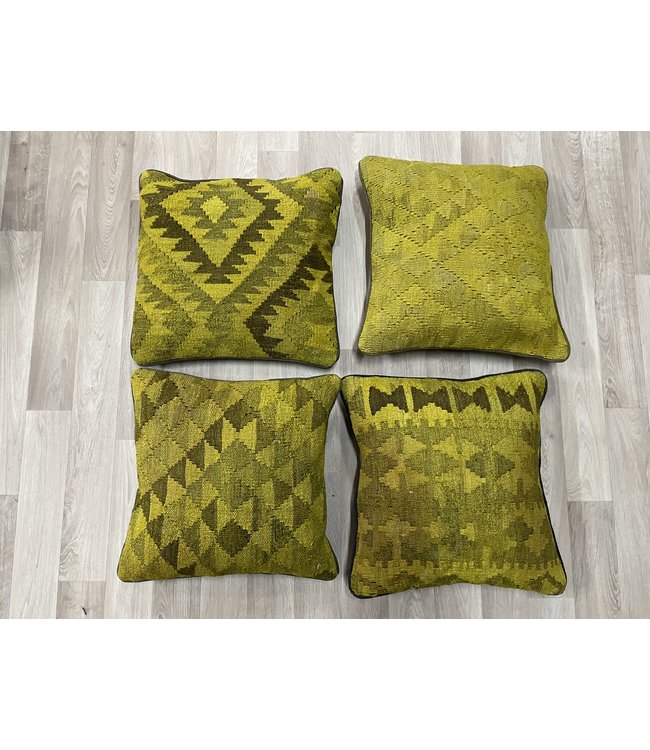 4x kilim cushion cover ca 45x45 cm with filling