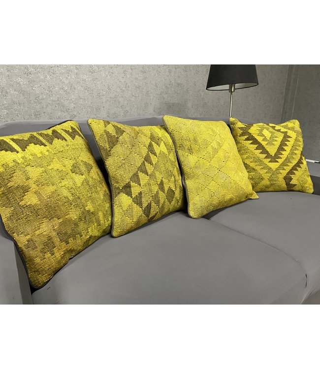 4x kilim cushion cover ca 45x45 cm with filling