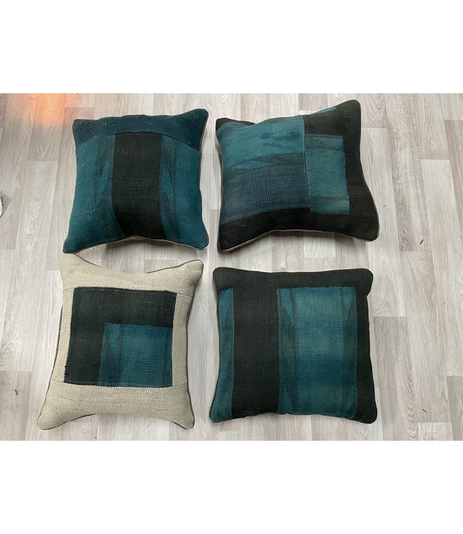 4x kilim cushion cover ca 45x45 cm with filling