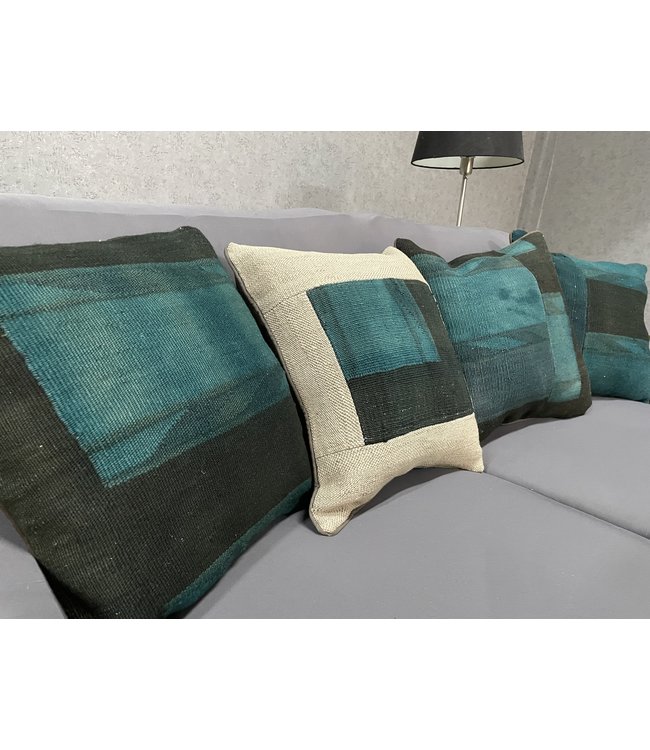 4x kilim cushion cover ca 45x45 cm with filling