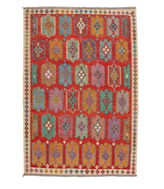 296x200 cm Handmade Afghan Kilim Area Rug Wool Carpet