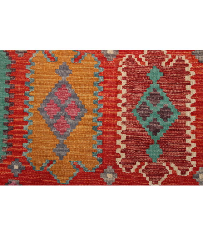 296x200 cm Handmade Afghan Kilim Area Rug Wool Carpet