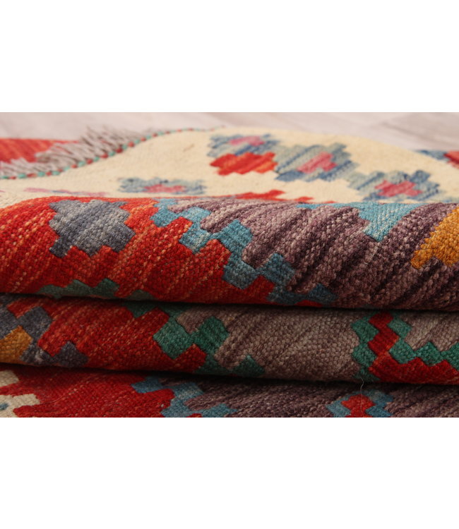 296x200 cm Handgemacht Wolle Kelim Teppich Orientteppich