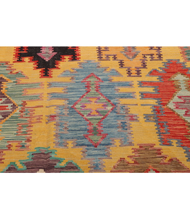 304x211 cm Handmade Afghan Kilim Area Rug Wool Carpet