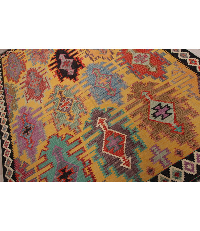 304x211 cm Handmade Afghan Kilim Area Rug Wool Carpet