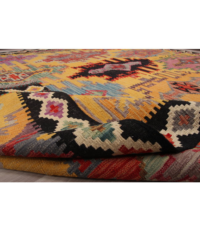 304x211 cm Handmade Afghan Kilim Area Rug Wool Carpet