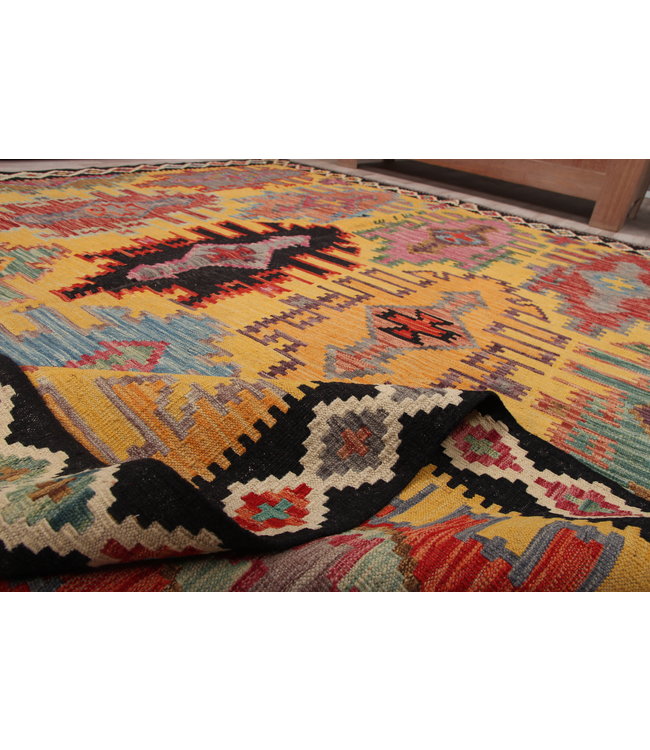 304x211 cm Handmade Afghan Kilim Area Rug Wool Carpet