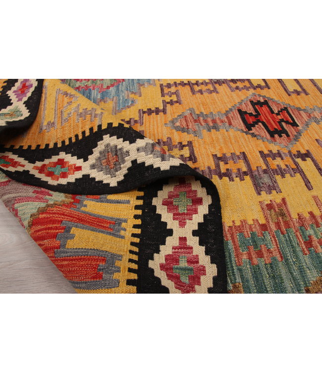 304x211 cm Handmade Afghan Kilim Area Rug Wool Carpet