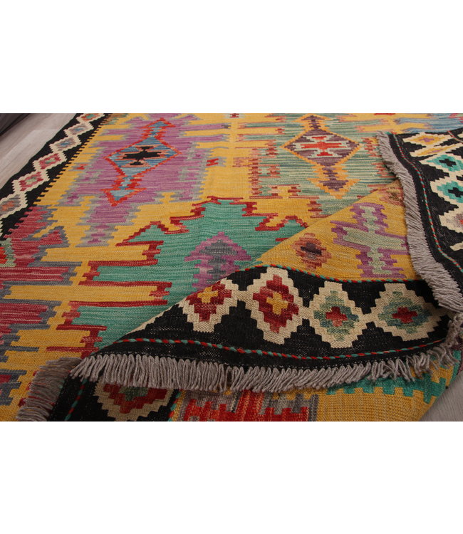 304x211 cm Handmade Afghan Kilim Area Rug Wool Carpet