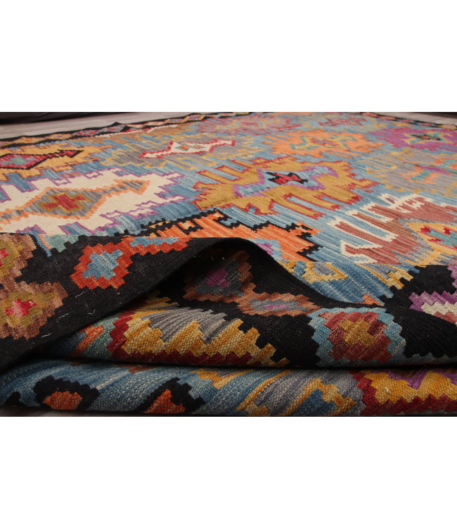 302x200 cm Handmade Afghan Kilim Area Rug Wool Carpet