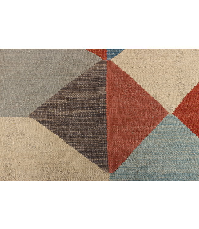 239x181 cm Handgeweven modern Kelim Tapijt Wol