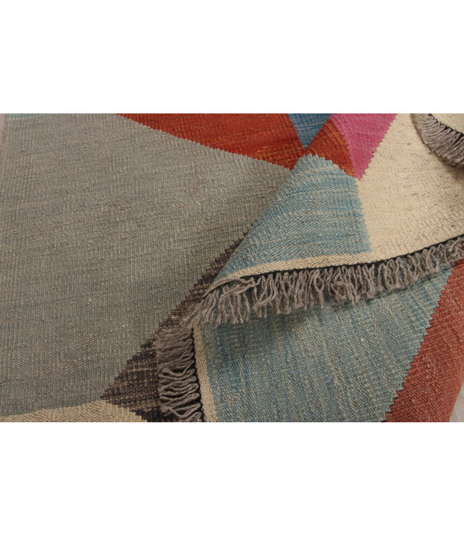 239x181 cm Handmade Afghan modern Kilim Area Rug Wool Carpet