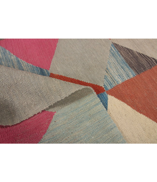 239x181 cm Handmade Afghan modern Kilim Area Rug Wool Carpet