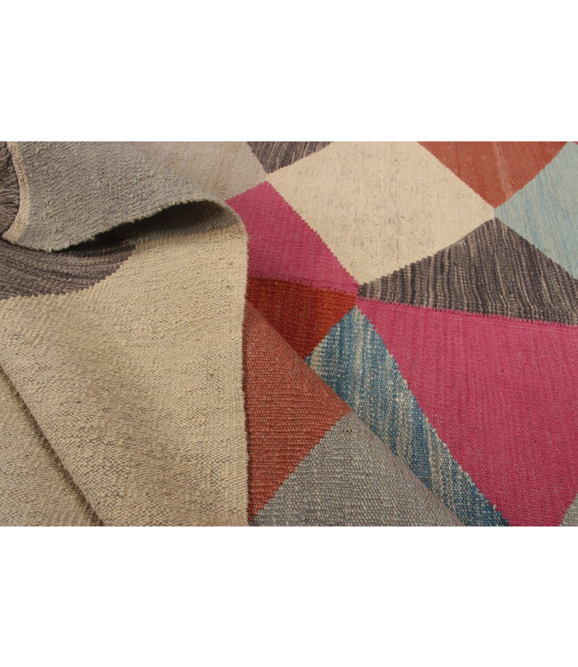 239x181 cm Handgemacht modern Wolle Kelim Teppich Orientteppich